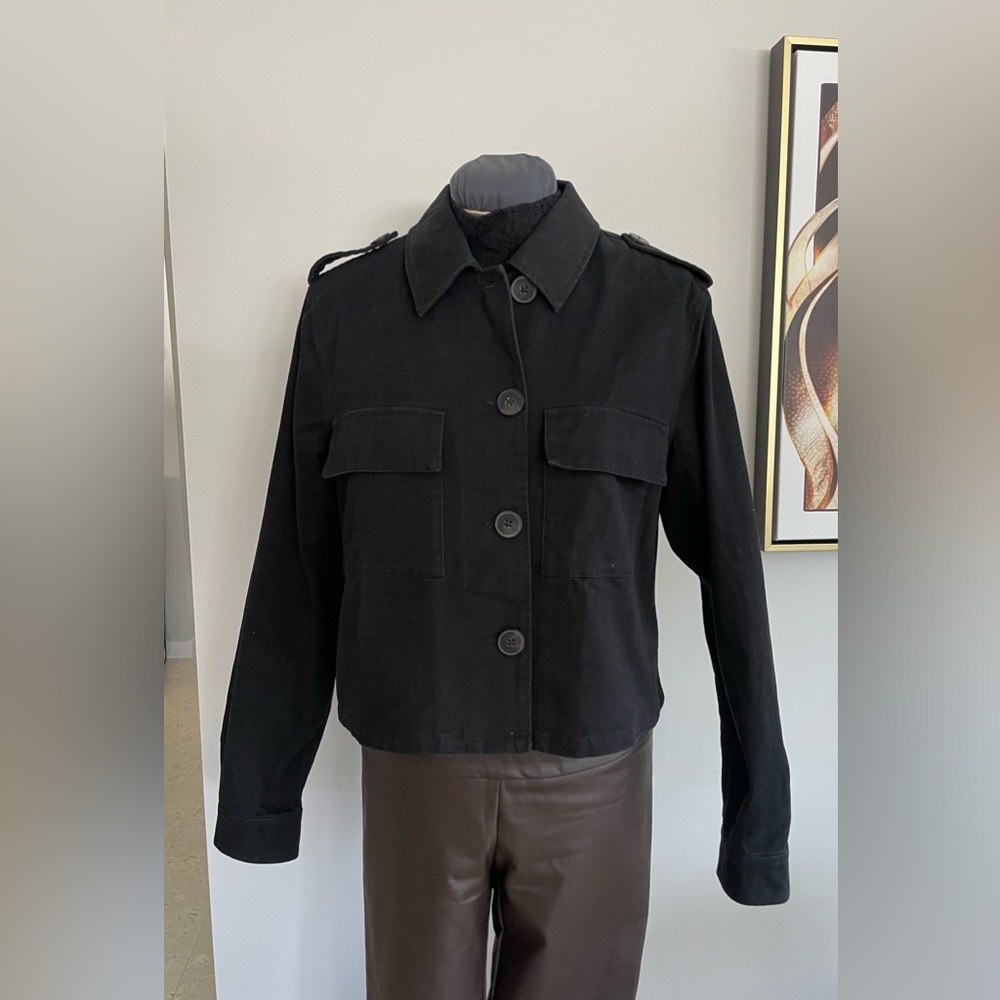 Jack Willis, Black Cotton Jacket - US size 8